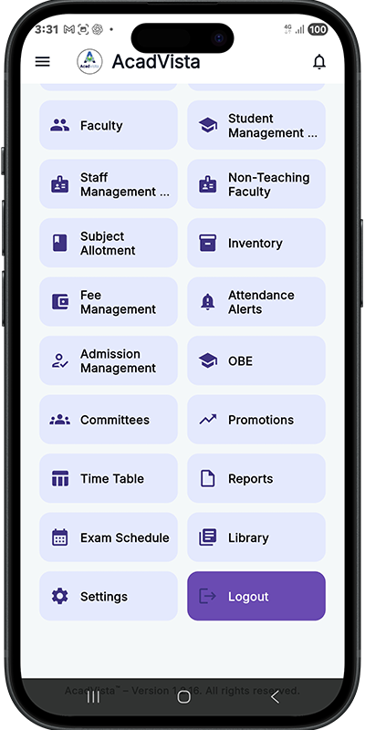 Admin Dashboard View